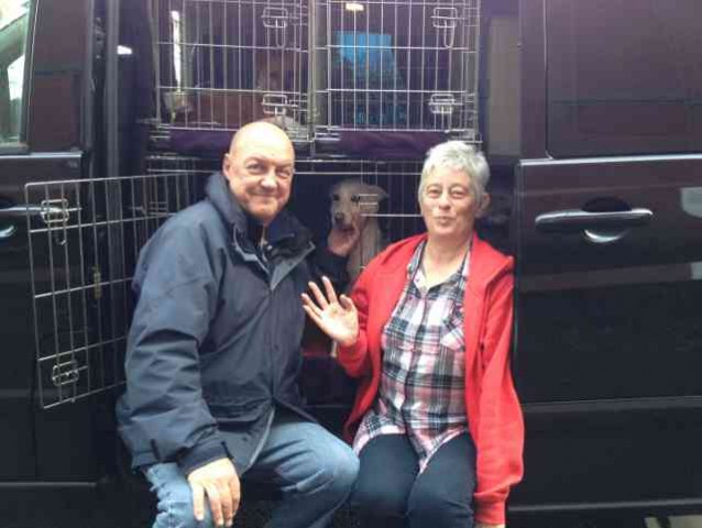 Neil, Maria and Meg, on their journey from Ostuni in S.Italy to Bury in Lancs.