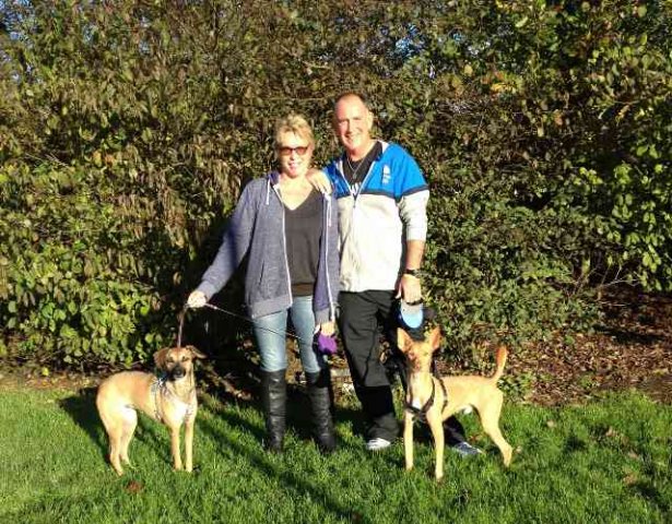 Dorne, Ed, Coco and Teddy, enjoying a sunny break, during their journey from Torreblanca in S.Spain to Catterick Garrison in N.Yorks.