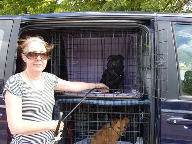 Sandra & Freddie, en route from Villamartin in Spain to Manchester.