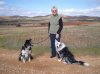 Margaret with Mac & Nell, en route from Hertford to Marbella in S.Spain.