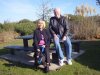 Jan, Brian & Ambra, having a break, during their journey from Pego to Tenterden, Kent.