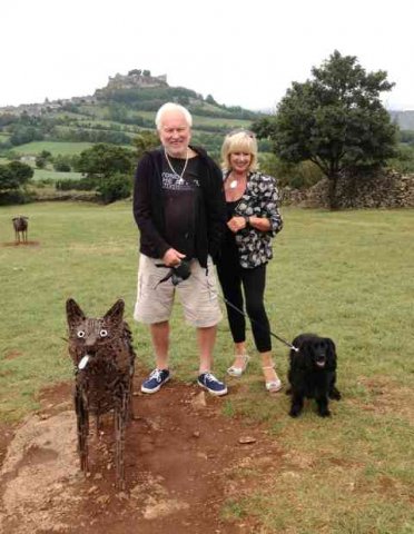 Brian, Jan & Ambra, taking a break in France, on their way back home to Denia, Spain, from Ashford in Kent.