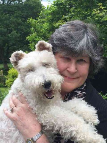 Jan and Pip, enjoying time together, in Lustleigh, S.Devon.