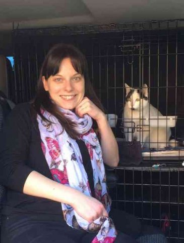 Anna and Fluffy, on their journey from Dublin to Barcelona.