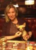 Beth and Louie enjoying a meal in Buffalo Grill in France, while Jamie waits patiently under the table!