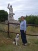 Pat & Kizzy taking a break at Pancorbo, on their way from Gibraltar to Stafford.