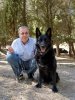 Stephen & Star taking a break by a stream in Granada, en route from London to Marbella in S.Spain.