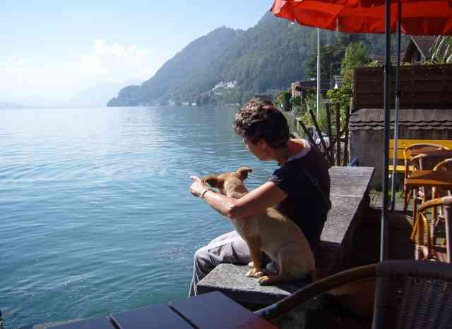 Julio looking out over Lake Lucerne - but I can't remember what at!