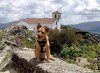 Juli enjoying a walk inside the castle walls of Marvao, E.Portugal.