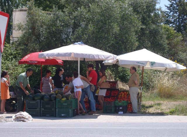 Fruit sellers near Granada in southern Spain.