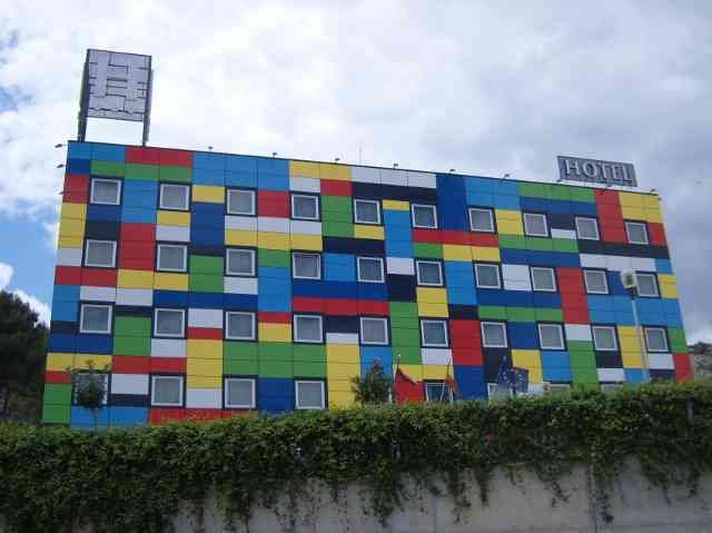 A colourful hotel, near Puerto Lumbreras, Spain.