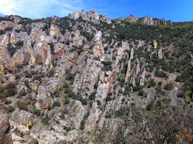 The lovely rock colours, at the 'Desfiladero de los Despenaperros', Spain.