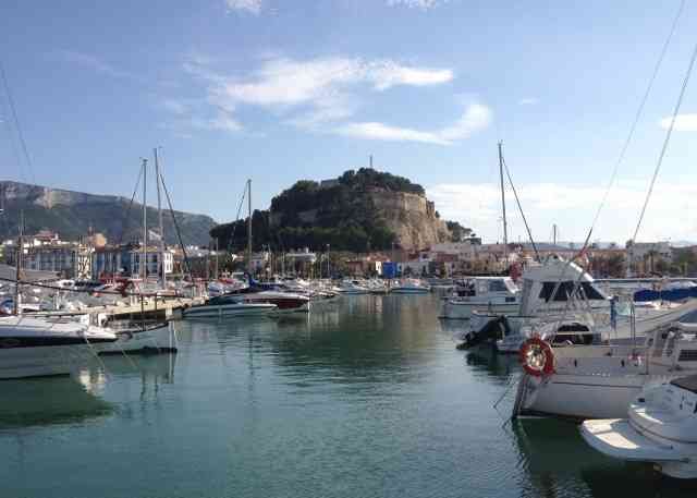 The pretty little town of Denia, on the Costa Blanca, Spain.