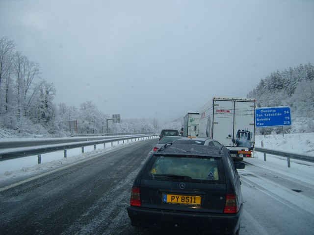  Enlarge Image 	Waiting for the snow-plough, in the north of Spain!