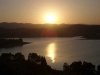 The sun goes down over Parque Ardales, Malaga, Spain.