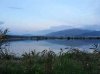 Evening falls over the lake at Igoumenitsa, W.Greece.