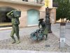 Interesting statue of grape harvesters in Tarragona, Spain.