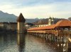 The famous Chapel Bridge in Lucerne.