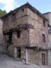 Medieval houses in Severac-le-Chateau, France.