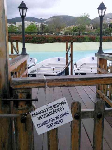 Rowing boats closed - cos it looks like it might rain! Benalmadena, Spain.